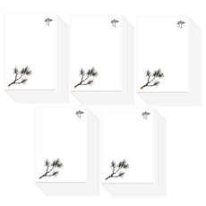 한국의 꽃 캘리그라피 무지엽서, 겨울 소나무, 100개 완구/취미/수집품 반품 최저가 6,570원