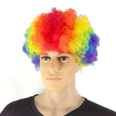 이모쿠비 할로윈 뽀글이 가발, 레인보우, 1개 완구/취미/역할놀이 반품 최저가 3,980원