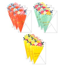 러블리 꽃다발 카드 3종 x 3p 세트 46-0667, 레드, 민트, 옐로우, 1세트 문구/오피스/카드/엽서/봉투 반품 최저가 4,680원