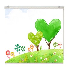 GNG롤스크린 하트동산 암막 롤스크린 홈인테리어/롤스크린 반품 최저가 30,290원