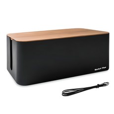 마켓플랜 심플 멀티탭 정리함, 1개, 우드블랙 생활용품/생활전기용품 반품 최저가 6,540원