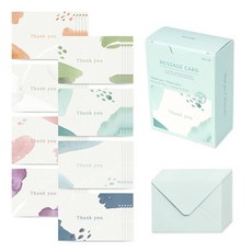 모노라이크 메세지 카드 8종 x 5p + 봉투 20p 세트, 땡큐 워터컬러, 1세트 문구/오피스/카드/엽서/봉투 반품 최저가 8,750원