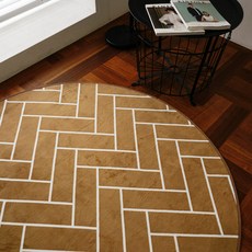 인룸 소프트 헤링본 극세사 러그카페트 원형 홈인테리어/카페트/쿠션 반품 최저가 18,260원