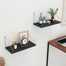 소하임 다용도 벽걸이 선반 2개 세트, 블랙, 1단 홈인테리어/선반/정리대 반품 최저가 8,360원