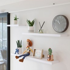 우드리퍼블릭 인테리어 무지주 벽선반, 화이트, 1단 홈인테리어/가구 반품 최저가 10,870원