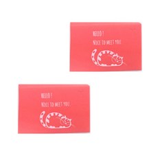 마켓에이 휴대용 고양이 명함 케이스 2p, M4 핑크 문구/오피스/사무용품 전문관 반품 최저가 2,220원