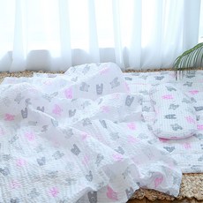 화모 뽀송뽀송 리플 실속 2종 여름 낮잠이불세트 분리형, 핑크곰 출산/유아동/유아동침구 반품 최저가 17,580원