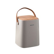 뉴엔에스 레더핸들 우든캡 쓰레기통, 화이트, 1개 생활용품/수납/정리 반품 최저가 11,720원