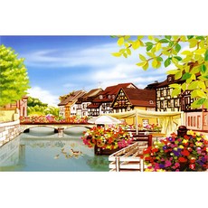 직소퍼즐 - 어느 화창한 봄날에 조각 액자 만들기, 1, 1세트 완구/취미/학습완구/교구 반품 최저가 7,000원