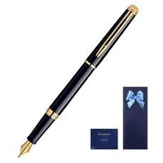 워터맨 뉴헤미스피어 GT 만년필 + 카트리지 롱사이즈 8p 기프트 세트, F, 락카블랙 문구/오피스/필기류 반품 최저가 169,280원