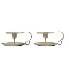 파라다이소 유럽식 고풍 디자인 거실 장식 로맨틱 빈티지 캔들 홀더 2p, 화이트 홈인테리어/캔들/캔들홀더 반품 최저가 11,900원