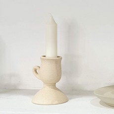 페페무드 캔들 촛대 홀더 받침 세라믹 컵 촛대, 베이지 문구/오피스/파티/이벤트 반품 최저가 4,580원
