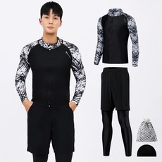 아쿠아티카 남성용 집업 래쉬가드 세트 AQAMAN-PL + 스판수모 + 비닐백 세트 스포츠_레저/수영/수상스포츠 반품 최저가 28,000원