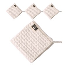 스퀘어 와플 핸드타월, 화이트, 4개 주방용품/주방잡화 반품 최저가 5,240원