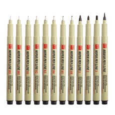 미술전용 라인펜 세트, 혼합색상, 12개 문구/오피스/미술/화방용품 반품 최저가 6,760원