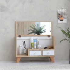 데코퍼니쳐 다비 화장대 B 다리형, 우드화이트 홈인테리어/싱글하우스 반품 최저가 38,480원