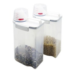 가온 리빙앤 미니 쌀통 2kg 2p, 혼합색상, 2개 주방용품/밀폐저장/도시락 반품 최저가 5,100원