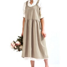 AGNO 린넨 원피스 플로리스트 앞치마, 베이지, 1개 주방용품/주방잡화 반품 최저가 8,310원