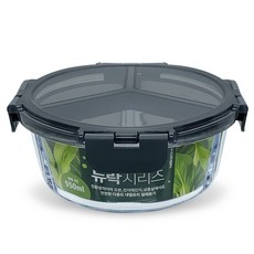 미르코리아 뉴락 내열 오븐글라스 용기 원형 3칸 950ml, 1개, 단품 주방용품/밀폐용기/반찬통 반품 최저가 7,110원