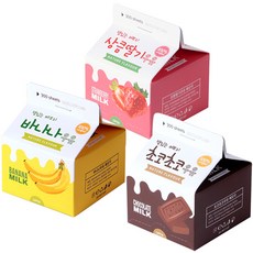 인디케이 우유 메모지 300매 3종 세트, 상큼딸기 + 바나나 + 초코초코, 1세트 문구/오피스/노트/메모지 반품 최저가 6,870원