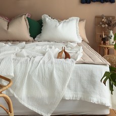 헬로우슬립 시원한 시어서커 홑이불, 화이트 홈인테리어/침구 반품 최저가 9,470원