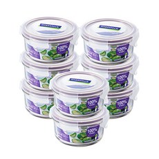 글라스락 퍼플에디션 밀폐용기 세트, 8개, 400ml 주방용품/밀폐용기/반찬통 반품 최저가 36,400원