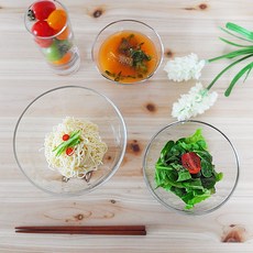 림피드 유리 샐러드볼, 투명, 1세트 주방용품/1인가구 주방용품 반품 최저가 2,500원