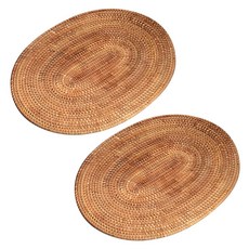 라탄 타원형 매트 2p, 40 x 30 cm, 2개 생활용품/주방수납/잡화 반품 최저가 34,200원