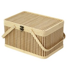 대나무 피크닉 바구니 가방, 혼합색상, 1개 홈인테리어/바구니/바스켓 반품 최저가 9,610원