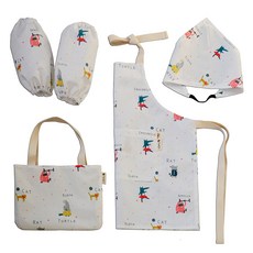 세맘스 애니멀도트 유아앞치마 + 두건 + 팔토시 + 가방 세트 문구/오피스/미술/화방용품 반품 최저가 11,630원