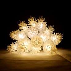 주앤지 건전지팩 솔방울 전구 3m 20구, 혼합색상, 1개 홈인테리어/조명/스탠드 반품 최저가 3,280원