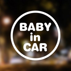 베이비 인 카 자동차 스티커, White, 1개 자동차용품/익스테리어 반품 최저가 3,460원