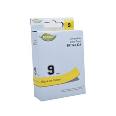 Mylabel 브라더 호환 라벨테이프 TZe621, 옐로우 / 블랙, 9mm 문구/오피스/사무용품 전문관 반품 최저가 3,510원