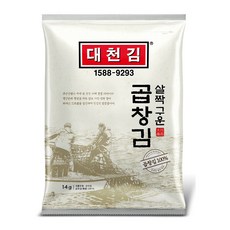 대천김 살짝 구운 곱창김, 14g, 10개 식품/반찬/간편식/대용식 반품 최저가 19,980원
