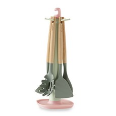 한샘 마이쿡 실리콘 조리도구 5종 + 거치대 세트, 웜그레이 주방용품/주방조리도구 반품 최저가 25,120원