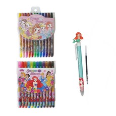 디즈니 프린세스 색연필 + 사인펜 + 단색 볼펜 랜덤발송, 1세트, 12색 문구/오피스/학용품/수업준비 반품 최저가 6,930원