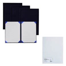 에코청운 우단 상장 케이스 A4 4p + PP 명함 L 홀더 A4 10p 세트, 군청(케이스), 투명(홀더), 1세트 문구/오피스/사무용품 전문관 반품 최저가 7,670원