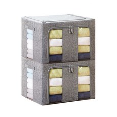 코멧 홈 대용량 프리미엄 와이어 리빙박스 100L, 그레이, 2개 홈인테리어/수납/정리 반품 최저가 16,710원