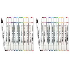 블루마토 트윈 마카 사인펜 12색 TMP001, 혼합 색상, 2세트 문구/오피스/필기류 반품 최저가 14,670원