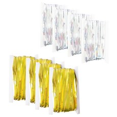 파티쇼 파티 은박 수술 커튼 홀로그램실버 4p + 홀로그램골드 4p 세트, 혼합색상, 1세트 문구/오피스/파티/이벤트 반품 최저가 8,970원