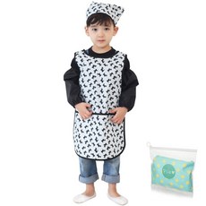 플리에 남아용 민소매 방수 앞치마 + 두건 + 토시 + 지퍼백 세트 블랙강아지 문구/오피스/미술/화방용품 반품 최저가 5,350원