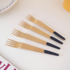 보겐 슈가 골드 티포크, 블루, 4개 주방용품/포크/디저트포크 반품 최저가 1,100원