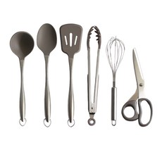 키친구 실리콘 실버 스텐 키친툴 3종 + 실리콘 집게 + 주방가위 + 거품기 세트, 1개 주방용품/주방조리도구 반품 최저가 9,750원