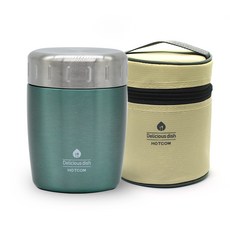 핫콤 팬더 죽통겸 보온도시락 420ml, MATT GREEN, 1개 주방용품/보온/보냉용품 반품 최저가 15,520원