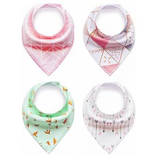 리틀토즈 스냅 방수 스카프빕 4종 세트, 파스텔A, 1세트 출산/유아동/출산준비물/선물 반품 최저가 9,100원