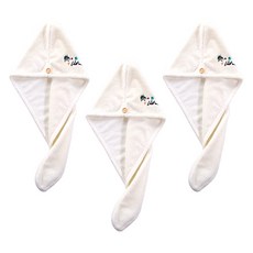 마켓감성 긴 헤어 터번 드라이 타올 우주, 화이트, 3개 홈인테리어/수건/타월 반품 최저가 4,210원