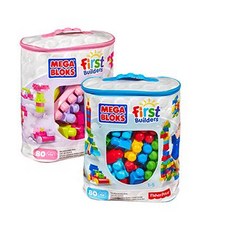 메가블럭 우리아기 첫블럭 빅빌딩백 핑크, 80개입 완구/취미/블록놀이 반품 최저가 10,140원