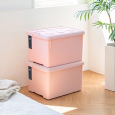 프랑코홈 국내 제조 리빙박스, 핑크, 62L, 2개 홈인테리어/수납/정리 반품 최저가 25,110원