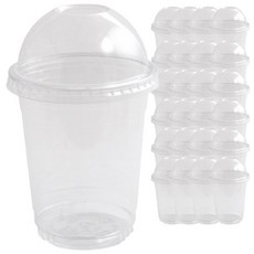 14oz 아이스 투명컵 + 돔형 타공 뚜껑, 25개, 1세트 주방용품/일회용품/종이컵 반품 최저가 5,180원