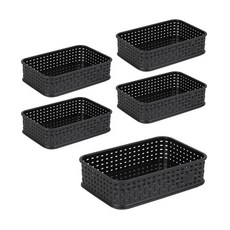 마이스타일 직T 라탄 바스켓, 블랙, 5개 홈인테리어/바구니/바스켓 반품 최저가 9,540원